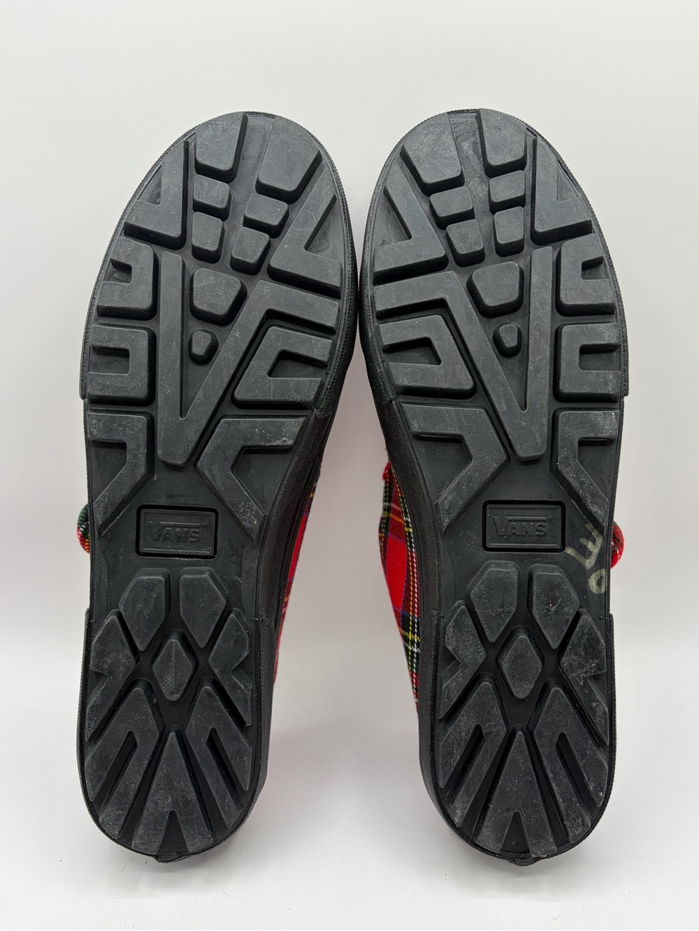 Vans Shoes Womens Size 9.5 Red Plaid Canvas Mary Jane Buckle Strap Casual - Picture 9 of 10